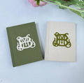 Monogram Vow Book, Hand-Embroidered by The Thread Nest, hand-embroidered linen cover, photo 1