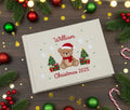 Christmas Memory Book, Personalised by The Thread Nest, hand-embroidered linen cover, photo 5