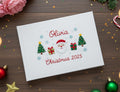 Christmas Memory Book, Personalised by The Thread Nest, hand-embroidered linen cover, photo 11