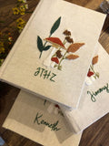 Personalised Embroidered Journal, A5 or A6 by The Thread Nest, hand-embroidered linen cover, photo 15