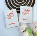 Doves & Lockets Vow Book, Hand-Embroidered by The Thread Nest, hand-embroidered linen cover, photo 6