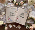 Lily of the Valley & Swan Vow Book by The Thread Nest, hand-embroidered linen cover, photo 2