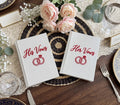 Wedding Vow Book with Names & Date by The Thread Nest, hand-embroidered linen cover, photo 7