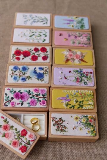 Hand-Embroidered Travel Jewelry Case Wholesale Available