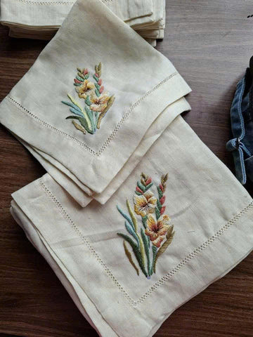 Embroidered Denim Placemat with Cowboy Boot Design | Western Dinner Placemat